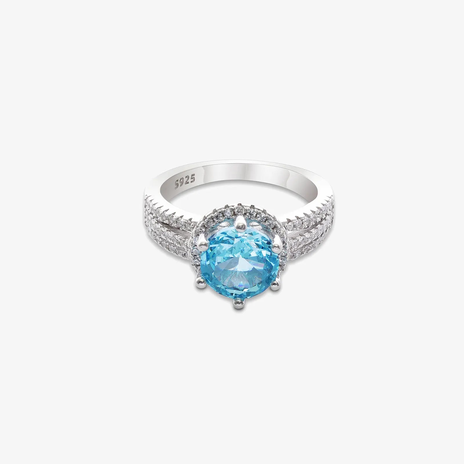 Blue Sapphire CZ Silver Ring For Women - Tweov Jewels