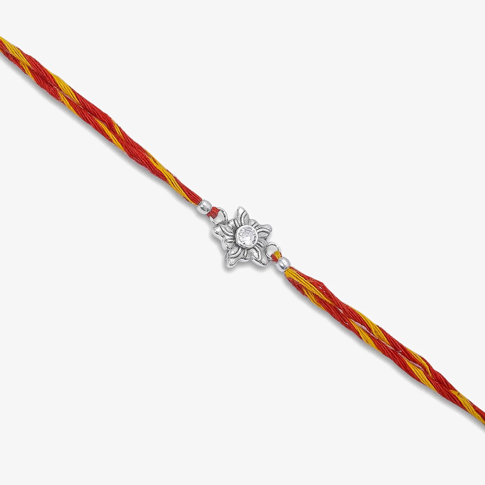Star Design Silver Rakhi for Brother - Tweov Jewels