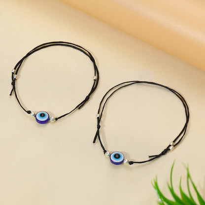 Evil Eye Black Thread Anklet - Tweov Jewels