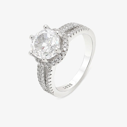 White Zircon Silver Ring for Women - Tweov Jewels