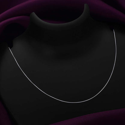 Pure 925 Silver Chain - Delicate Round Snake Design For Women - Tweov Jewels