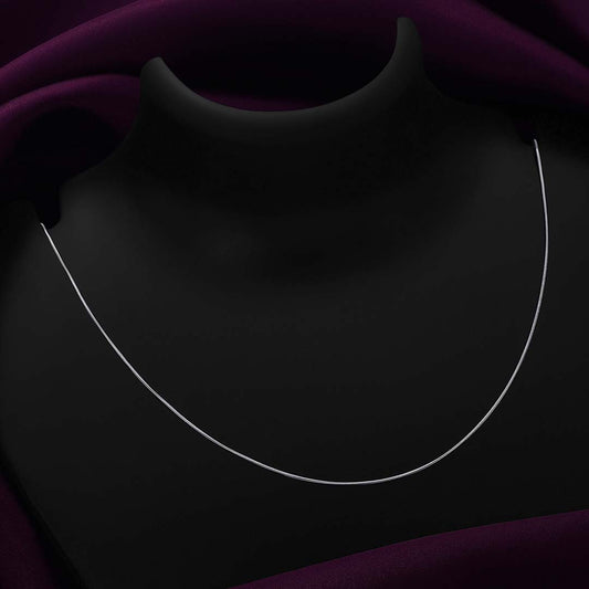 Pure 925 Silver Chain - Delicate Round Snake Design For Women - Tweov Jewels