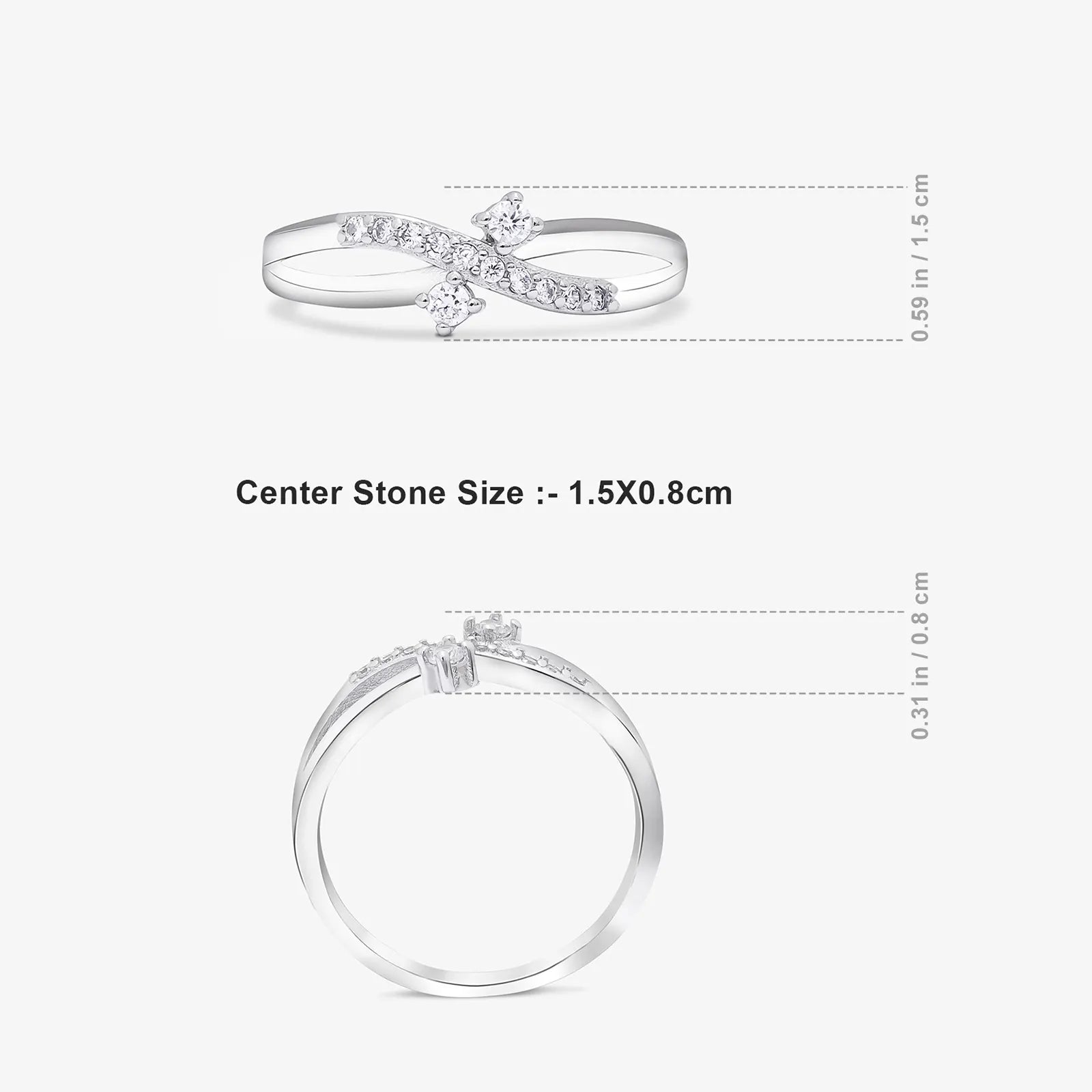 Infinity Cut Silver Ring - Tweov Jewels
