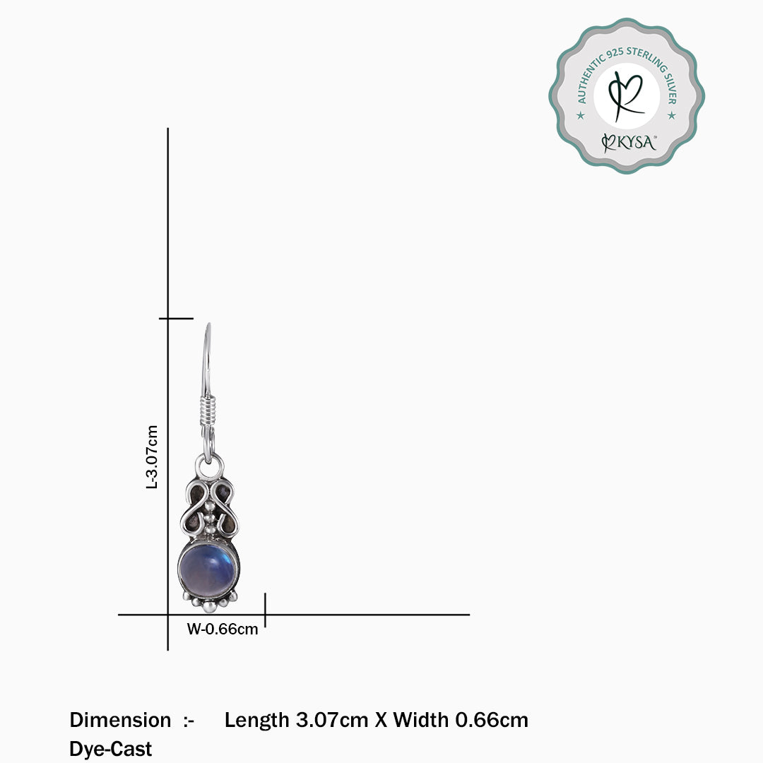 Pure Silver Earring - Moonlit Magic Moonstone - Tweov Jewels