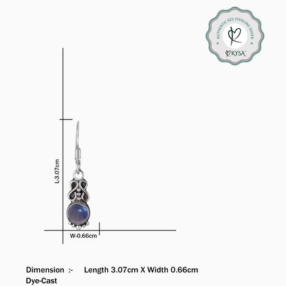 Pure Silver Earring - Moonlit Magic Moonstone - Tweov Jewels