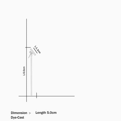 Long Bar Silver Earrings