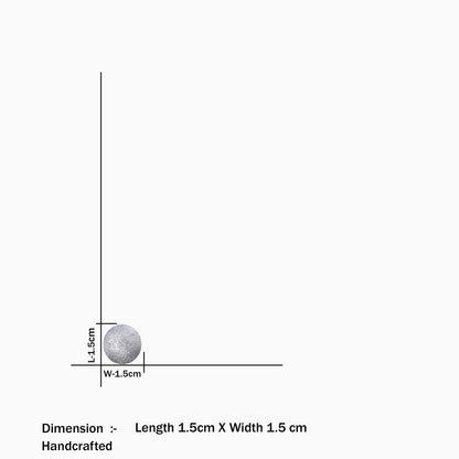 Sparkling Round Silver Studs Earrings