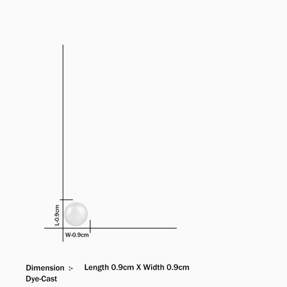 Snowy White Pearl Silver Studs