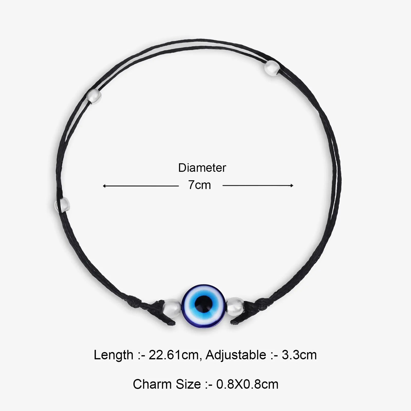 Evil Eye Black Thread Anklet - Tweov Jewels