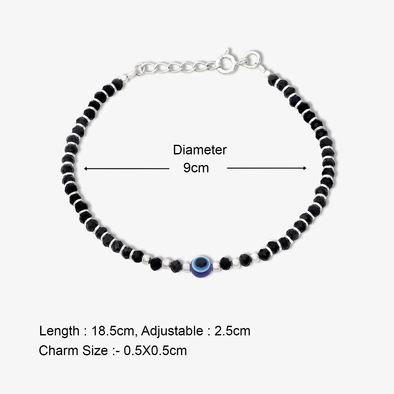 Evil Eye Crystal Bracelet for Women – 925 Sterling Silver - Tweov Jewels