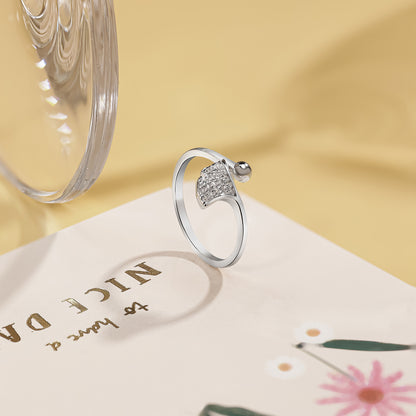 Shiny Silver Fishtail Ring for Women