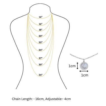 Celestial Moon & Star Pendant Necklace