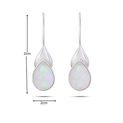 Drop Leaf Silver Earrings - Tweov Jewels