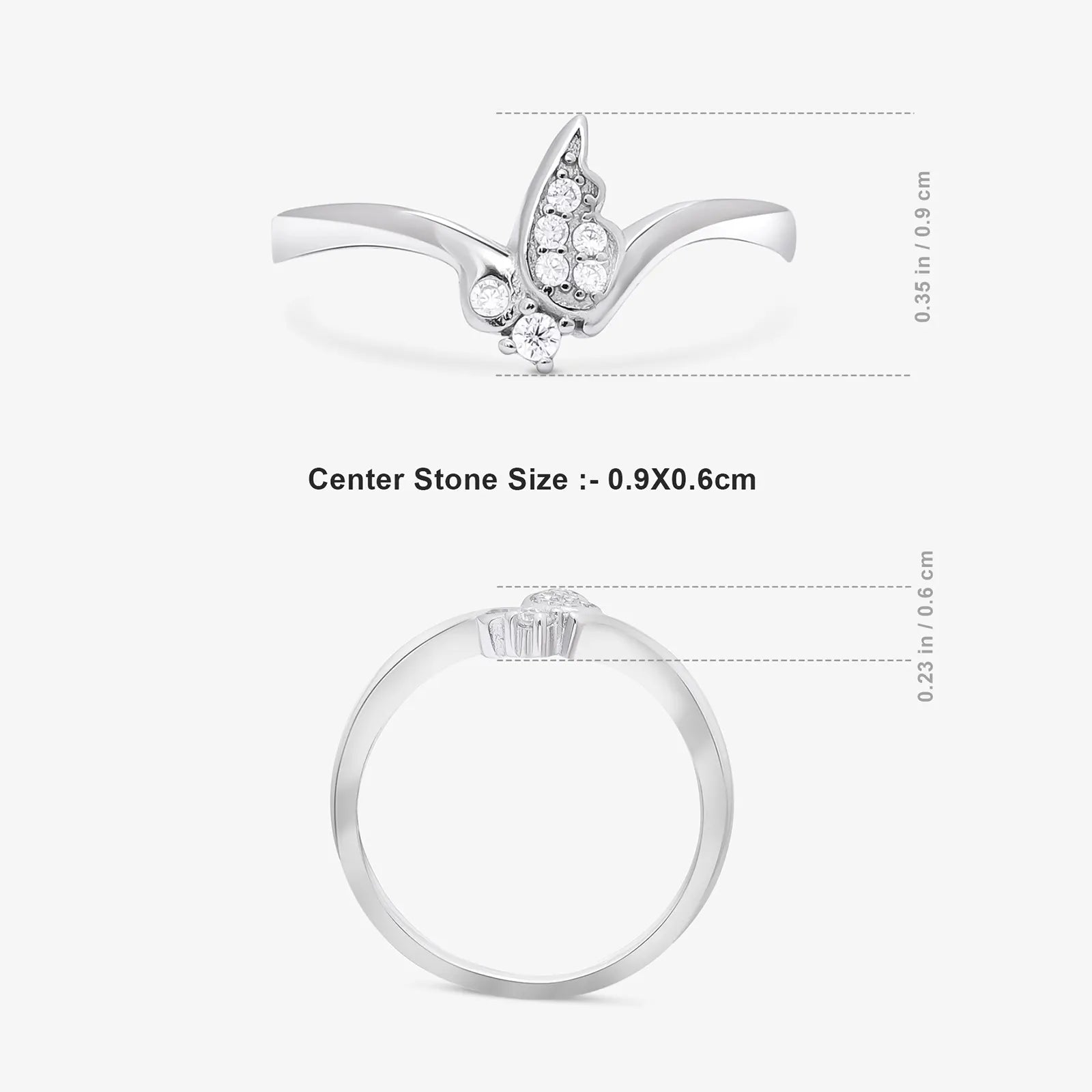 Butterfly Wings Silver Ring - Tweov Jewels