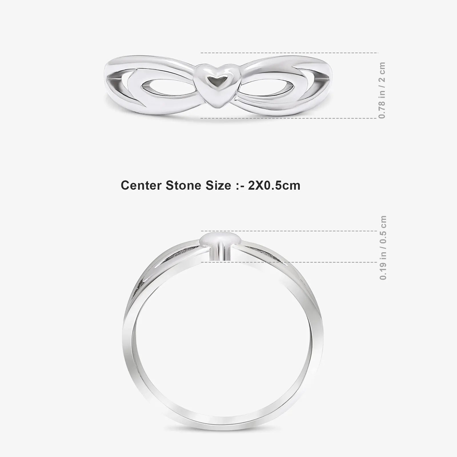 Silver Knotted Heart Ring - Tweov Jewels