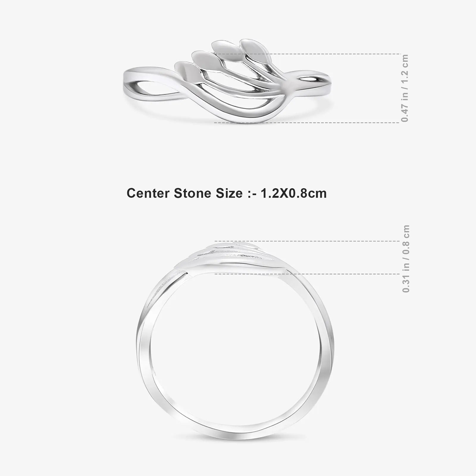 Wavy Petal Silver Ring - Tweov Jewels