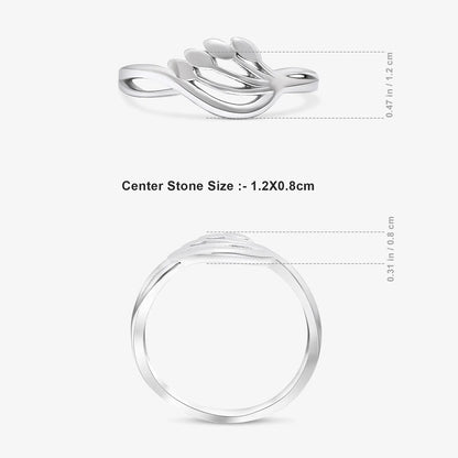 Wavy Petal Silver Ring - Tweov Jewels