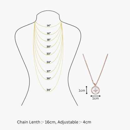 Star Design Round Silver Necklace - Tweov Jewels