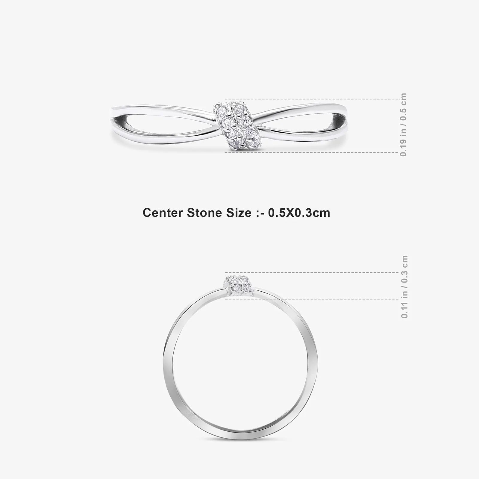 CZ Infinity Love Silver Ring - Tweov Jewels