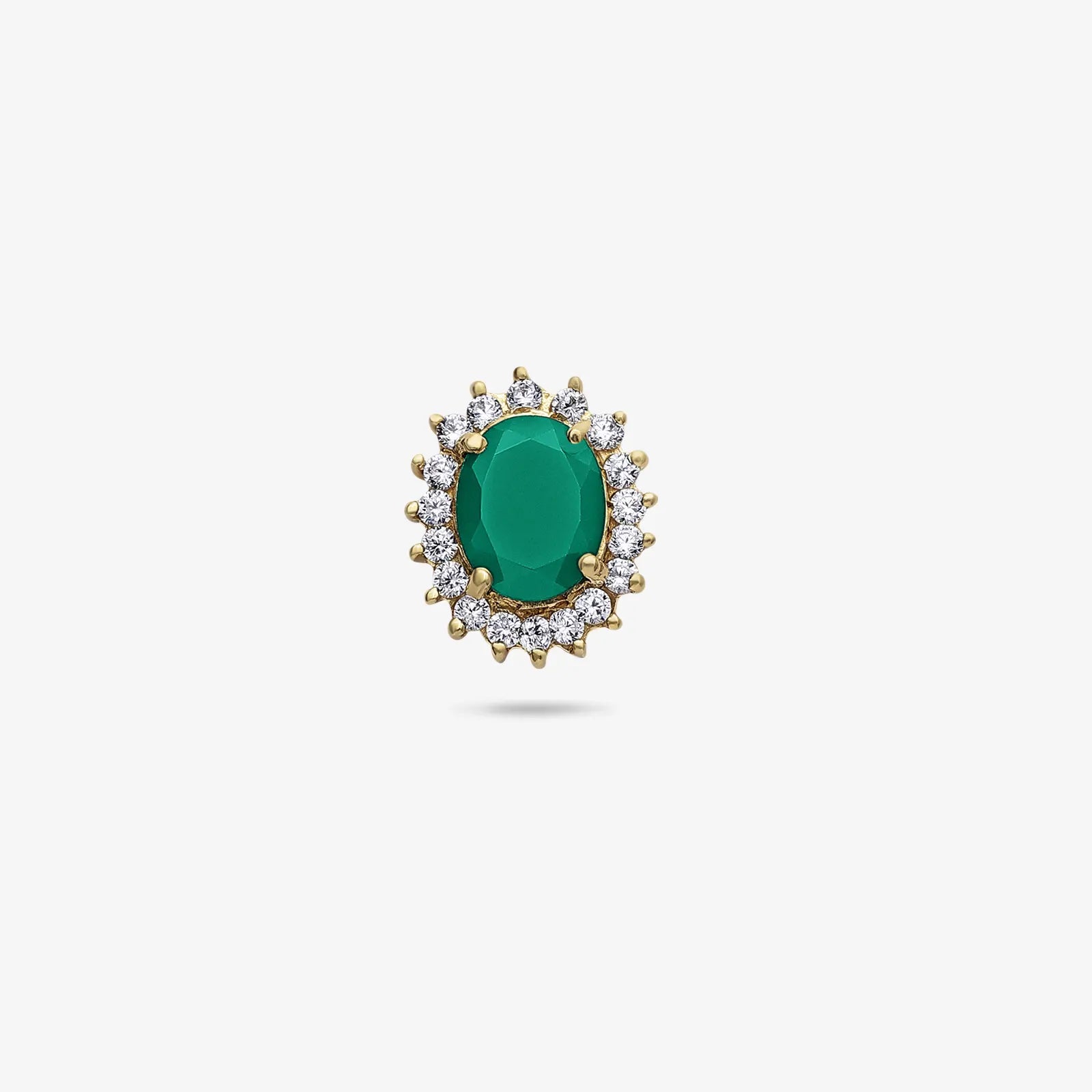 Pure Silver Emerald Green Pendant & Earrings Set - Tweov Jewels