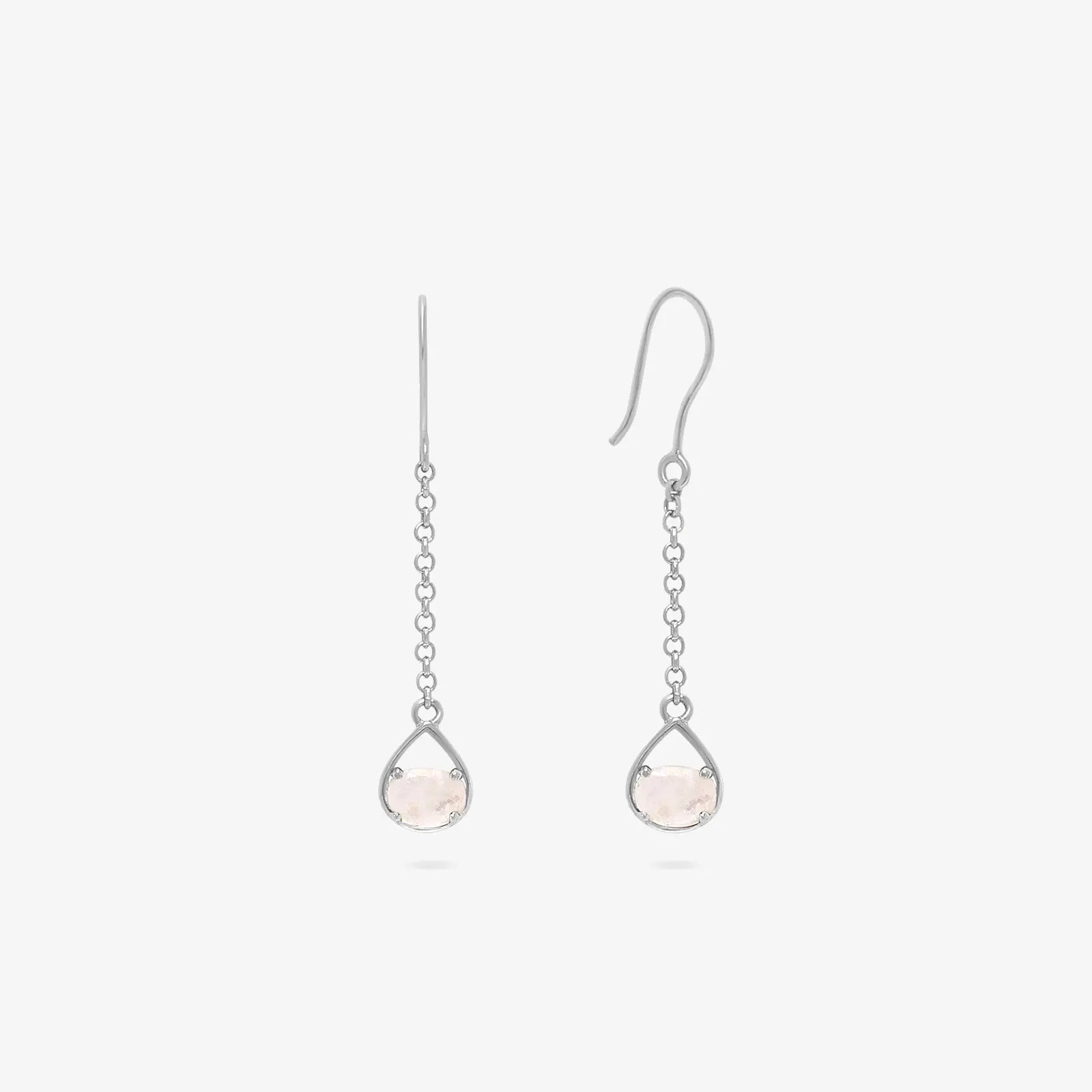 Moonstone Long Drop Earring Design - Tweov Jewels