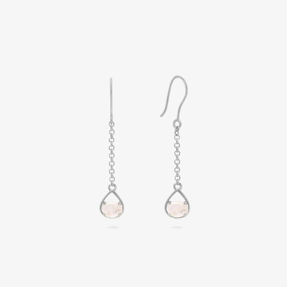 Moonstone Long Drop Earring Design - Tweov Jewels