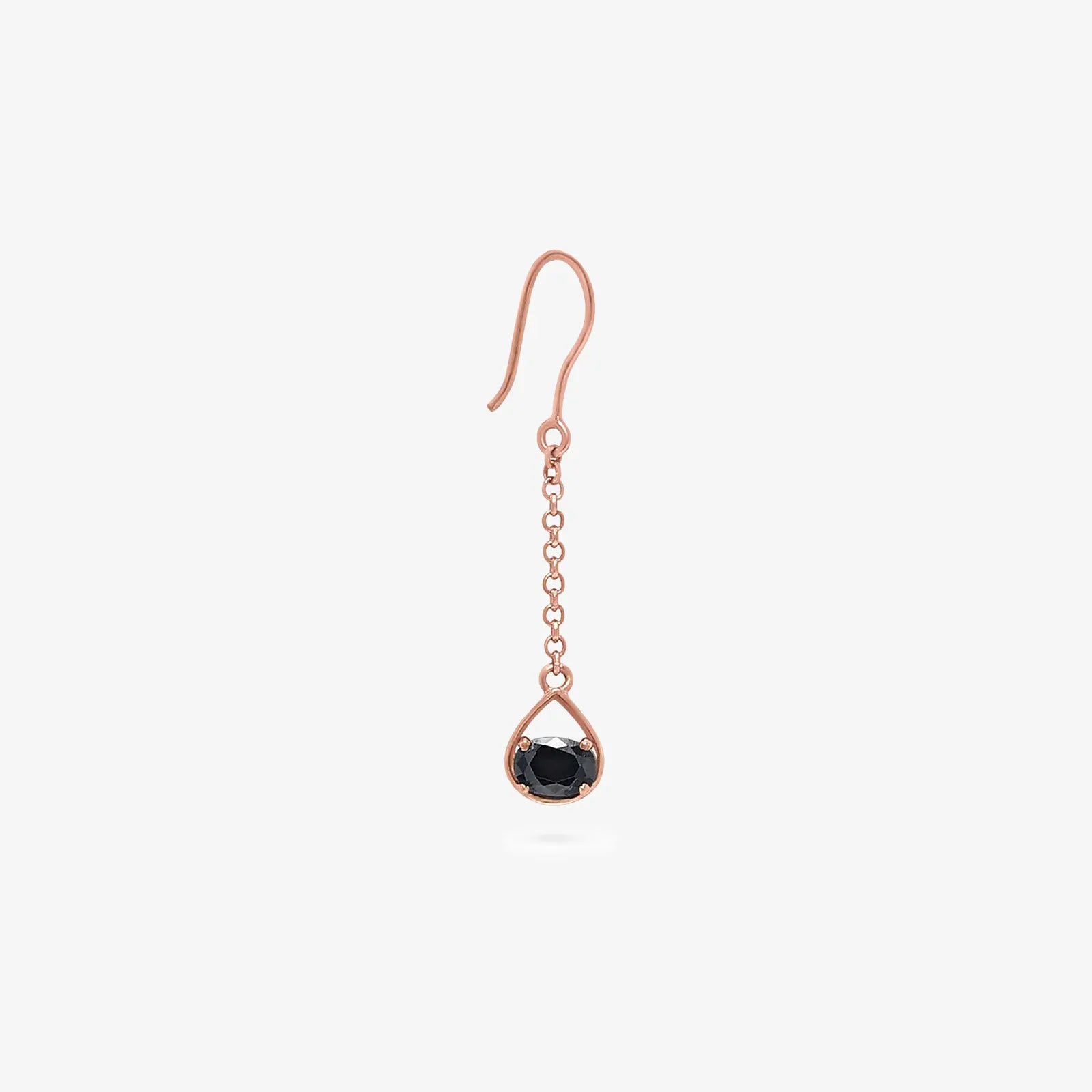 Shimmering Rose Gold Onyx Earrings - Tweov Jewels