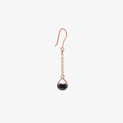 Shimmering Rose Gold Onyx Earrings - Tweov Jewels