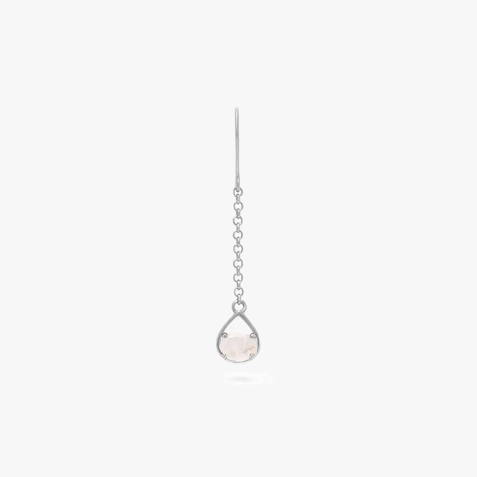 Moonstone Long Drop Earring Design - Tweov Jewels