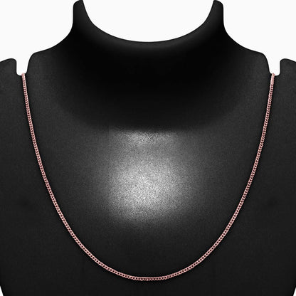 Pure 925 Silver Chain - Coral Glow Cuban Link Design - Tweov Jewels