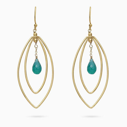 Pure Silver Earrings - Made With Vibrant Green Jade - Tweov Jewels