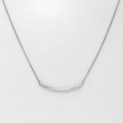 Single String With Silver Finish Necklace - Tweov Jewels