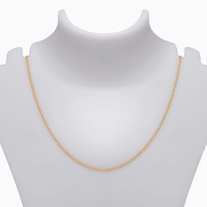 Pure 925 Silver Chain - ROLO Gold Finish Design For Women - Tweov Jewels