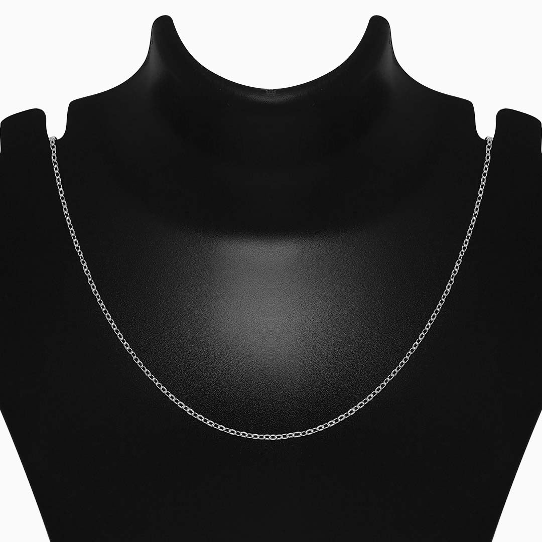 Pure 925 Silver Chain - Sterling Curb Design For Women - Tweov Jewels