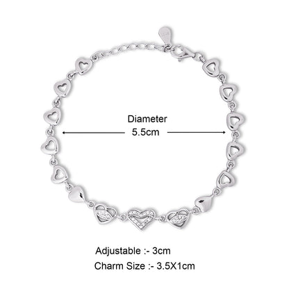 Silver Heart Bracelet for Women - Tweov Jewels