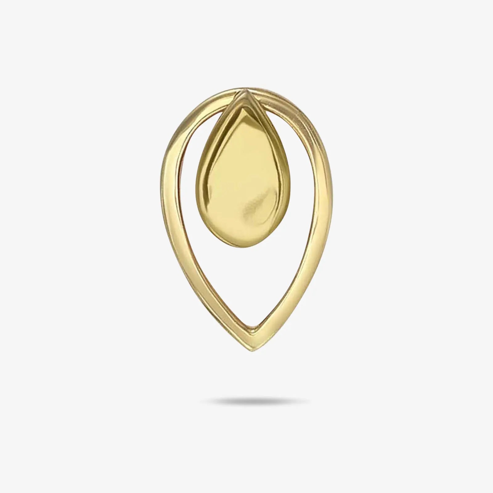 Pure Silver Earrings - 2 in 1 Dew Drop Model With Gold Finish - Tweov Jewels