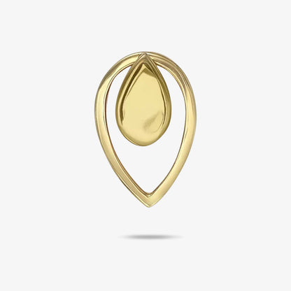 Pure Silver Earrings - 2 in 1 Dew Drop Model With Gold Finish - Tweov Jewels