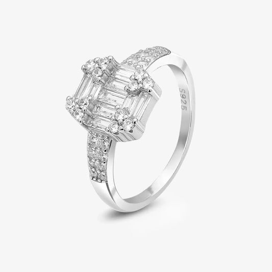 CZ Baguette Cluster Ring for Women - Tweov Jewels
