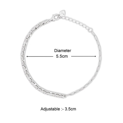 CZ Tennis Silver Bracelet for Women - Tweov Jewels