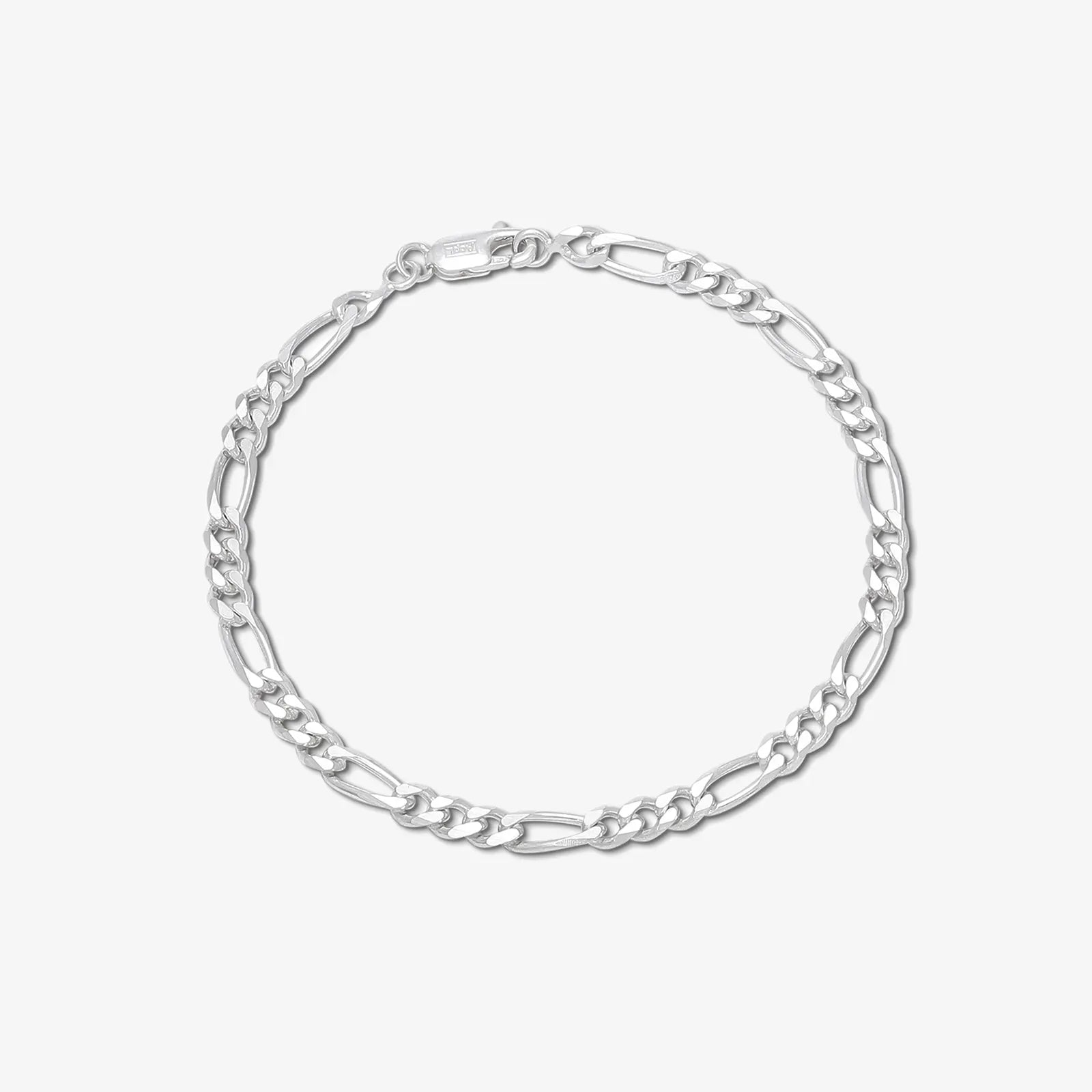 Silver Figaro Link Bracelet - Tweov Jewels