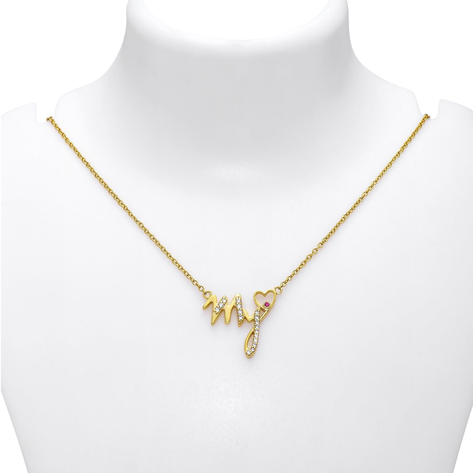 My Heart Gold Plated Silver Necklace - Tweov Jewels