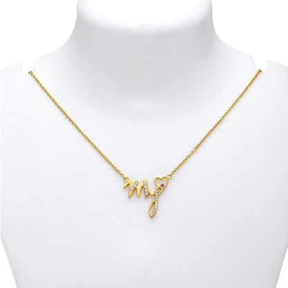 My Heart Gold Plated Silver Necklace - Tweov Jewels