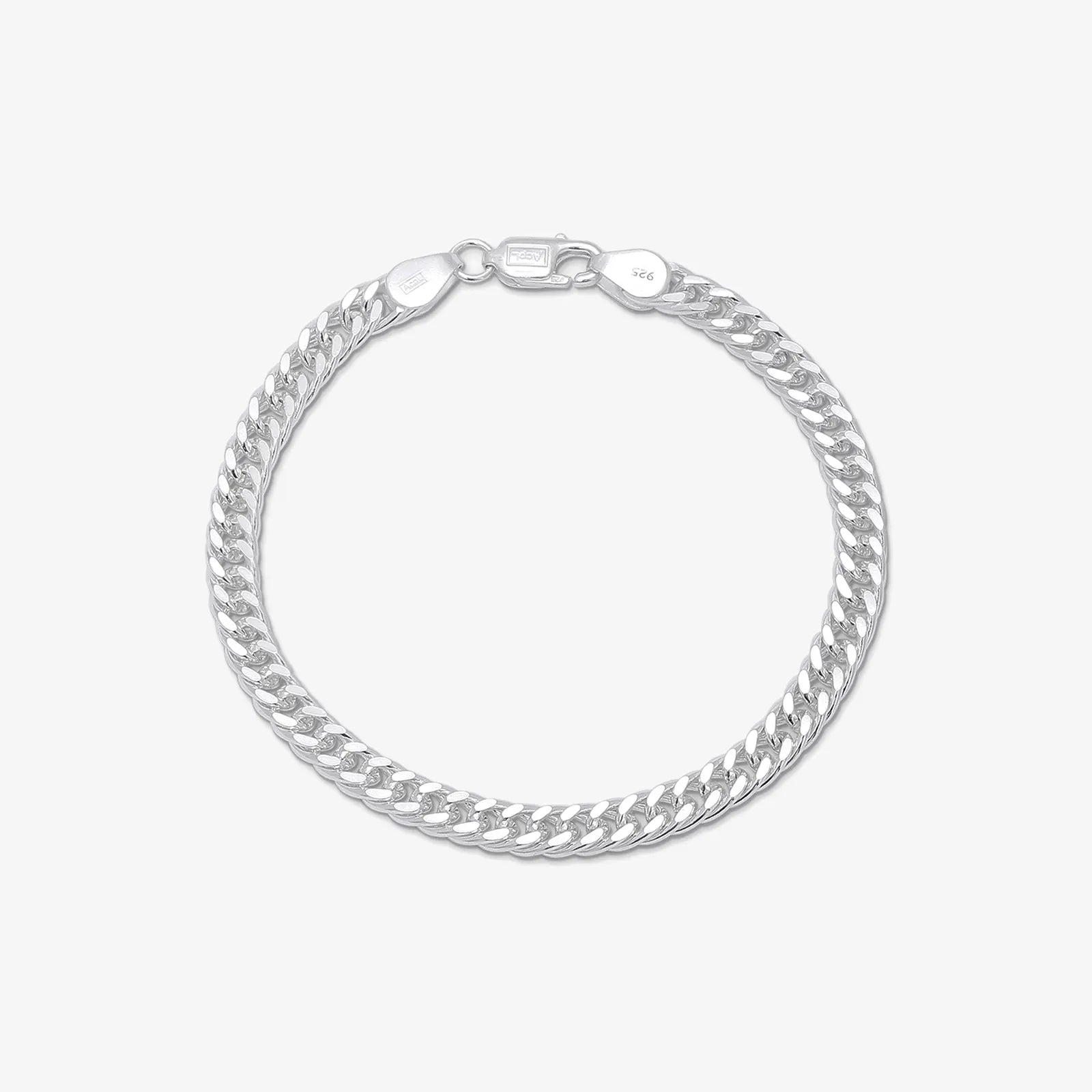 Slim Curb Link Silver Bracelet - Tweov Jewels