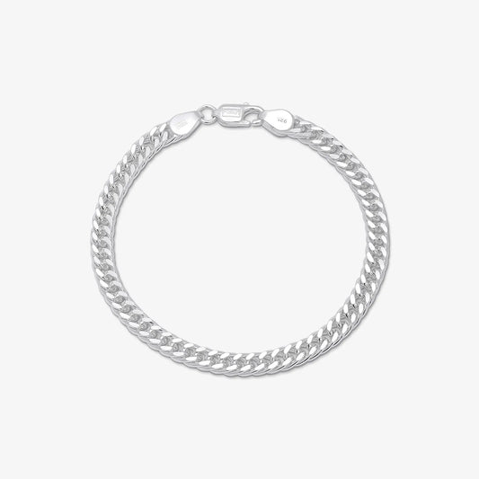 Slim Curb Link Silver Bracelet - Tweov Jewels