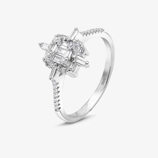 CZ Cocktail Halo Ring for Women - Tweov Jewels