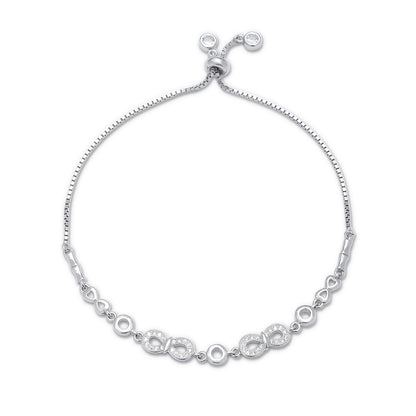 Silver Cz Infinity Chain Bracelet - Tweov Jewels