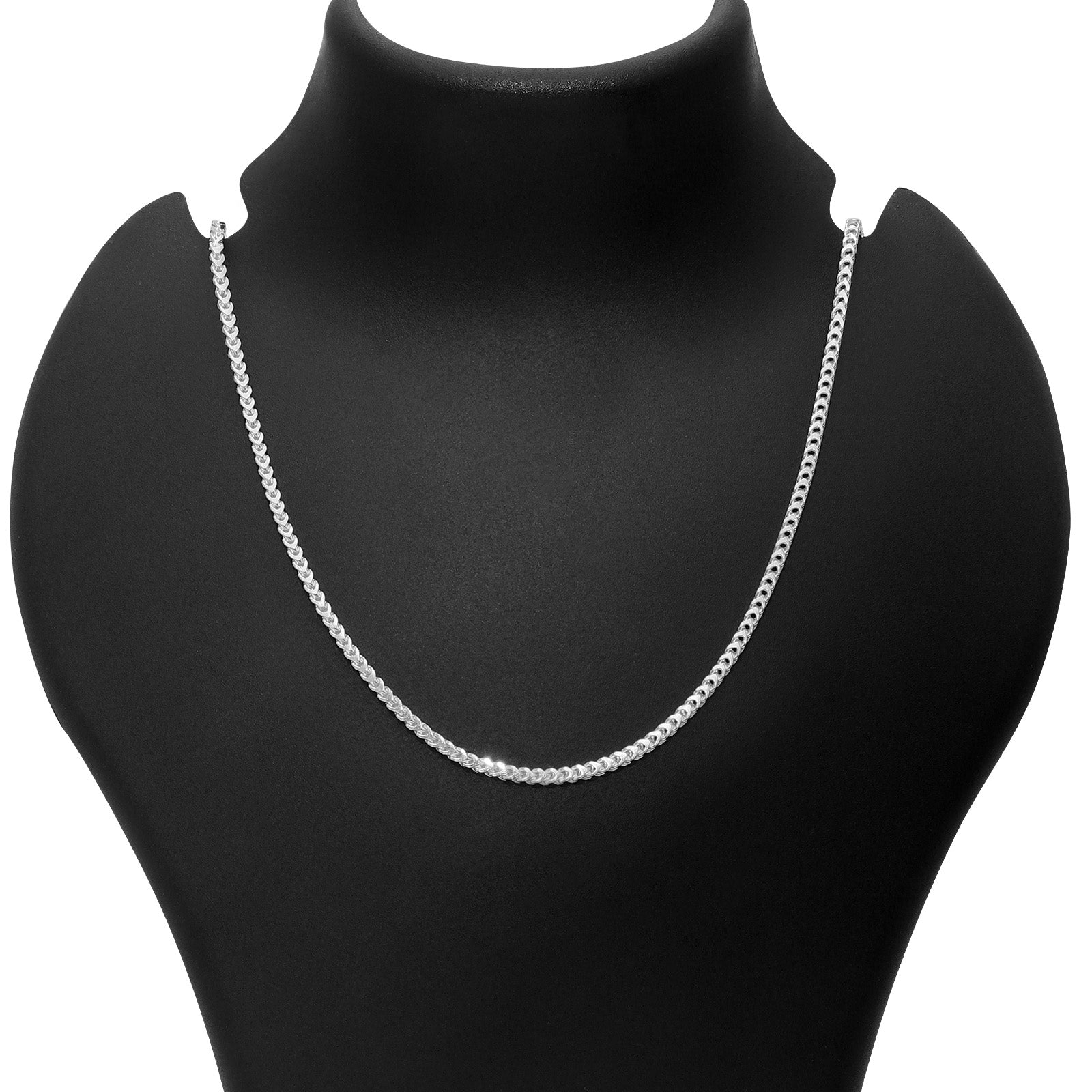 925 Sterling Silver Wheat Chain Necklace for Men - Tweov Jewels