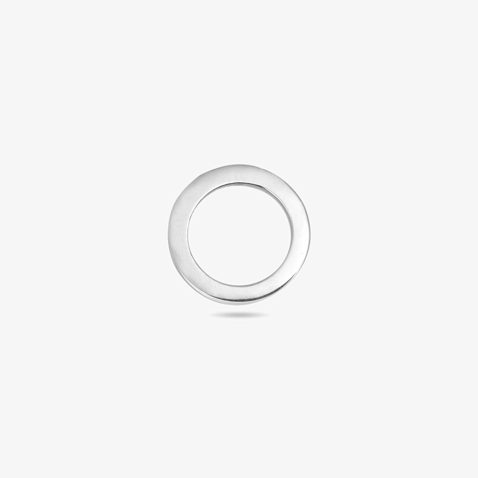 Pure Silver Stud Earrings - Polished Hoop Design - Tweov Jewels