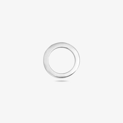 Pure Silver Stud Earrings - Polished Hoop Design - Tweov Jewels
