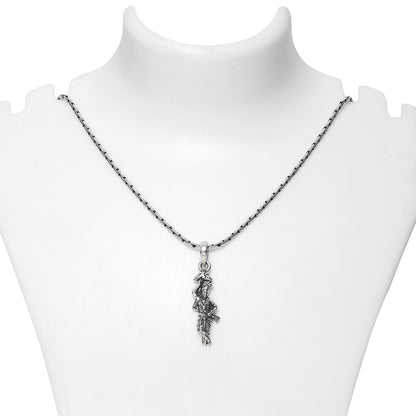 Shri Krishna Silver Pendant with Box Chain - Tweov Jewels